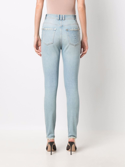 Shop Balmain Skinny-fit Jeans In Blue