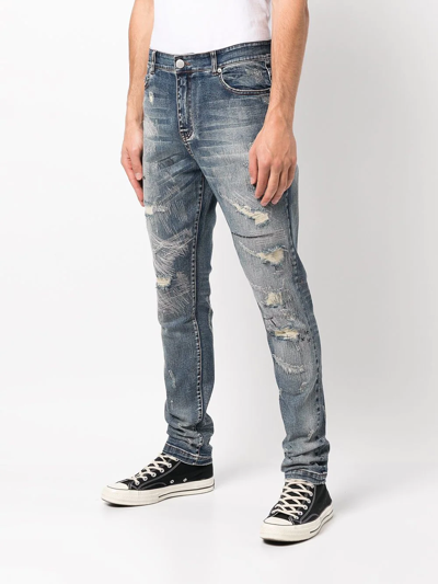 Shop God's Masterful Children Cassidy Skinny Jeans In Blue