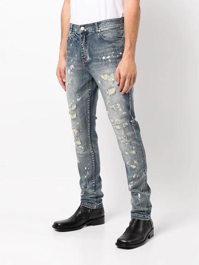 Shop God's Masterful Children Billy The Kid Skinny Jeans In Blue