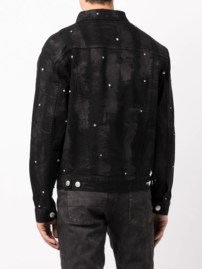 God's Masterful Children Harley Embellished Denim Jacket In Black