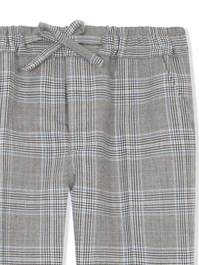 Shop Dolce & Gabbana Check-print Tailored Trousers In Grey