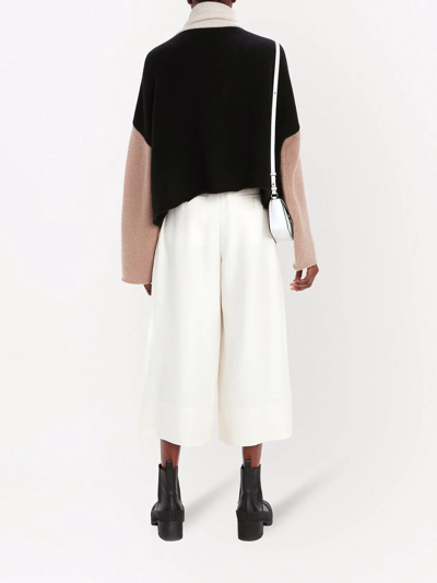 Shop Jw Anderson Wide-leg Cropped Trousers In White
