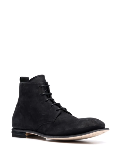 Officine Creative Durga Leather Lace-up Boots In Black