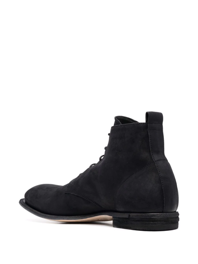Officine Creative Durga Leather Lace-up Boots In Black