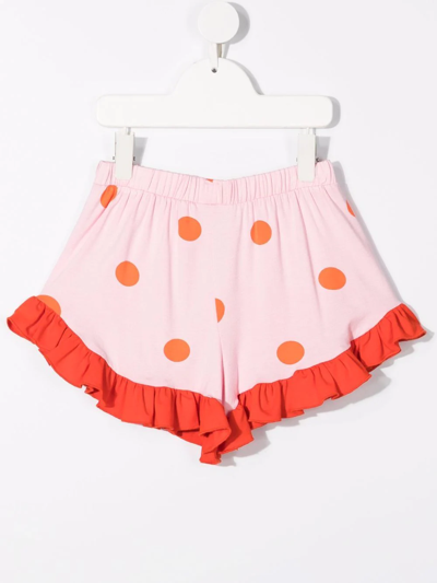 Wauw Capow By Bangbang Augusta Polka Shorts In Pink