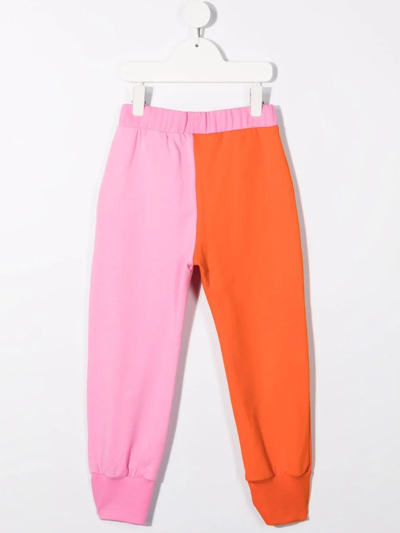 Shop Wauw Capow By Bangbang Pancy Fancy Two-tone Track Pants In Pink
