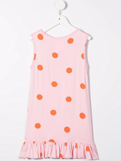 Shop Wauw Capow By Bangbang Roberta Limone Polka-dot Dress In Pink