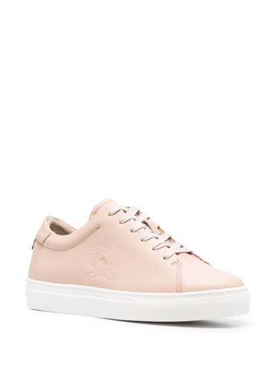 Shop Tommy Hilfiger Elevated Crest Low-top Sneakers In Pink
