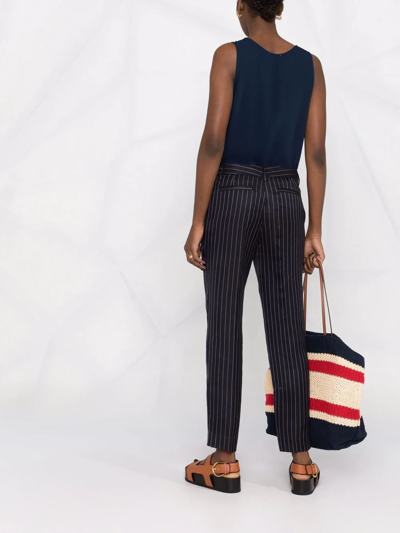 P.a.r.o.s.h Pinstripe Straight-leg Trousers In Blue