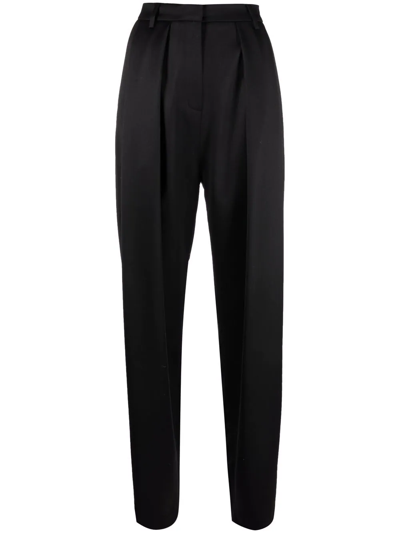 Magda Butrym Wool Trousers With Back Pockets And Belt Loops In Black
