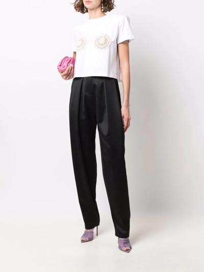 Magda Butrym Wool Trousers With Back Pockets And Belt Loops In Black