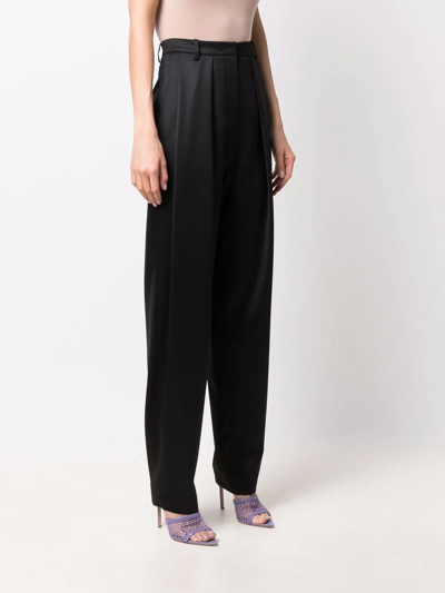 Magda Butrym Wool Trousers With Back Pockets And Belt Loops In Black
