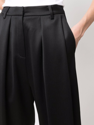 Magda Butrym Wool Trousers With Back Pockets And Belt Loops In Black