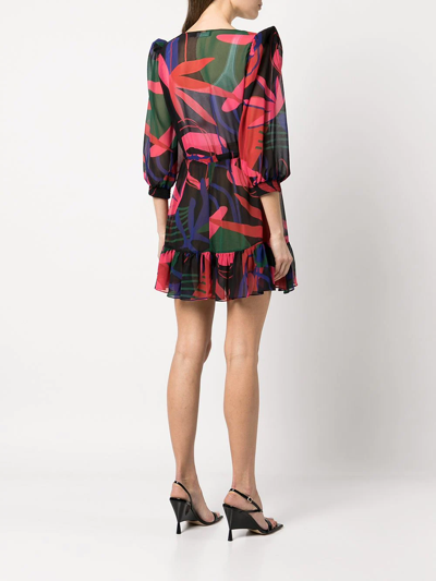 Shop Patbo Rio Abstract-print Beach Dress In Red