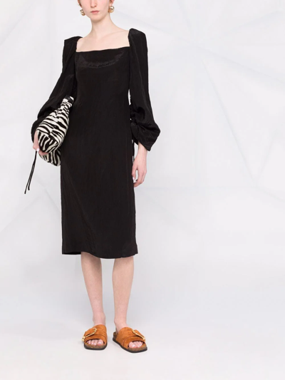 Rejina Pyo Phoebe Gathered Detail Skirt In Black
