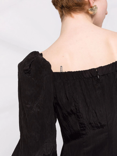 Rejina Pyo Phoebe Gathered Detail Skirt In Black