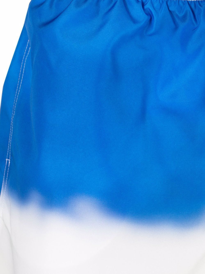 Shop Dsquared2 Gradient-effect Drawstring Swim Shorts In Blue