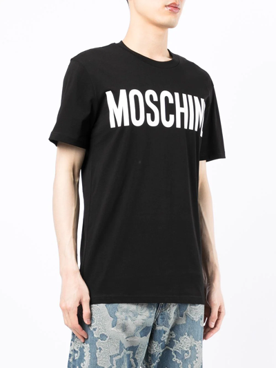 Shop Moschino Logo-print T-shirt In Black