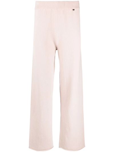 Extreme Cashmere Straight-leg Knitted Trousers In Pink