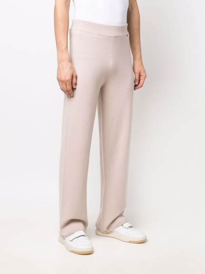 Extreme Cashmere Straight-leg Knitted Trousers In Pink