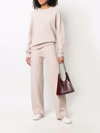 Extreme Cashmere Straight-leg Knitted Trousers In Pink