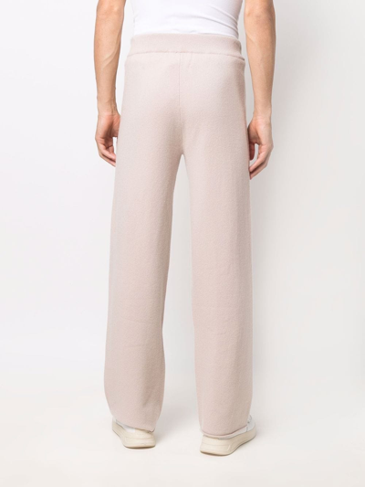 Extreme Cashmere Straight-leg Knitted Trousers In Pink