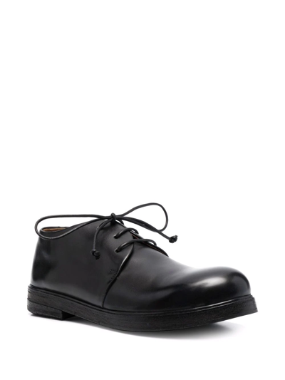 Shop Marsèll Zucca Leather Oxford Shoes In Black