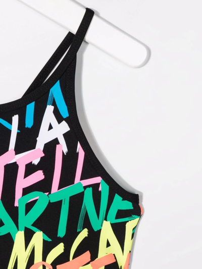 Shop Stella Mccartney Graffiti-print Vest Top In Black