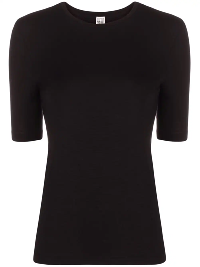 Shop Totême Round-neck T-shirt In Black