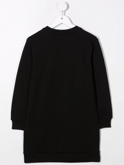 Shop Balmain Sequin-embellished Jumper Dress In Black