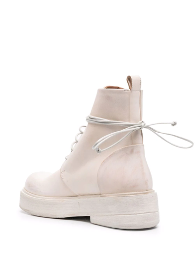 Shop Marsèll Lace-up Leather Ankle Boots In Pink