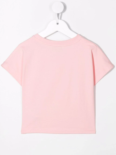 Shop Moschino Strawberries Teddy Bear T-shirt In Pink