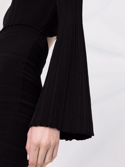 Antonino Valenti Crossover-back Pleated Mini Dress In Black