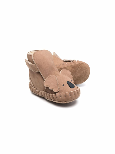 Donsje Koala-face Ankle Boots In Brown