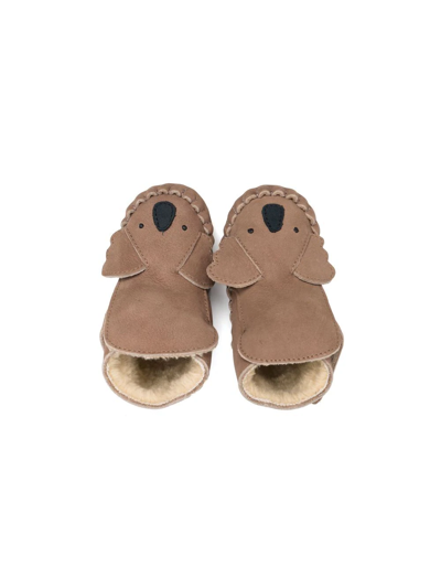 Donsje Koala-face Ankle Boots In Brown