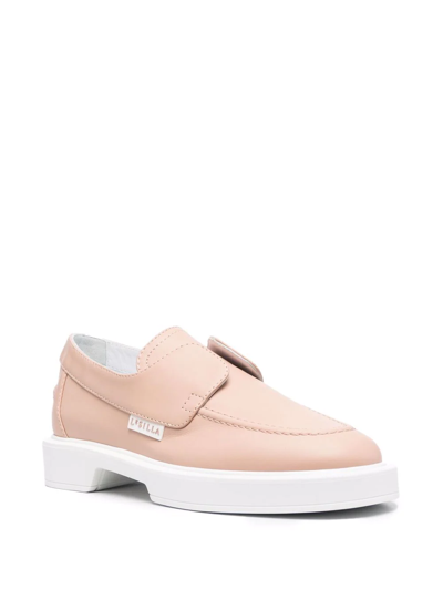 Shop Le Silla Two-tone Leather Loafers In Neutrals