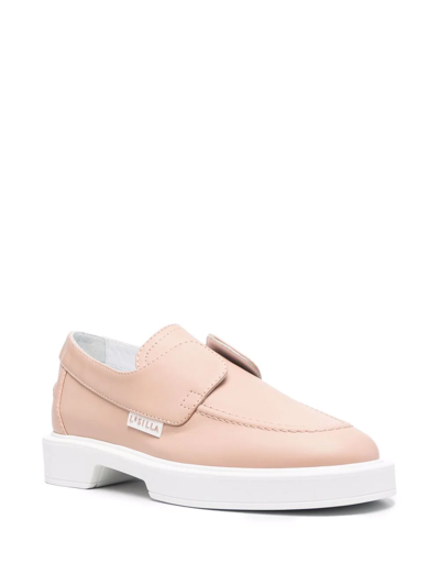 Le Silla Two-tone Leather Loafers In Neutrals