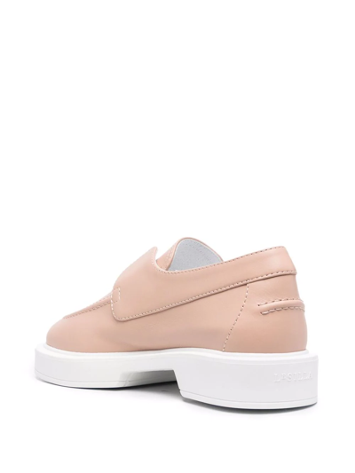 Shop Le Silla Two-tone Leather Loafers In Neutrals