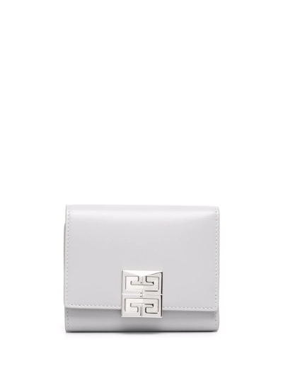 Givenchy 4g-plaque Trifold Wallet In Grey