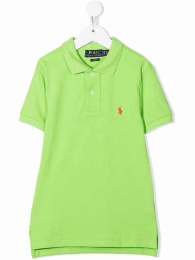 Shop Ralph Lauren Embroidered-logo Polo Shirt In Green