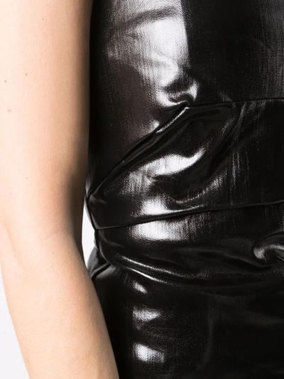 Shop Rick Owens Fogachine Coated Bustier Top In Black