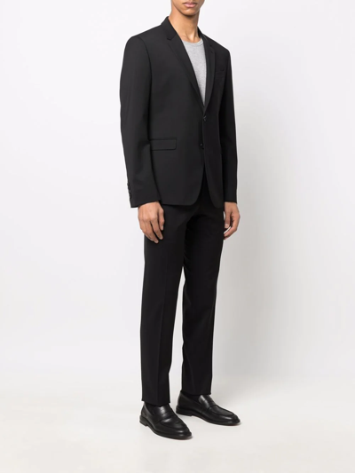 Reveres 1949 Single-breasted Wool Suit In Black