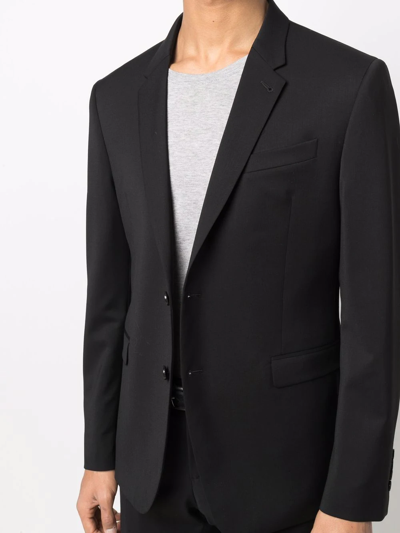 Reveres 1949 Single-breasted Wool Suit In Black
