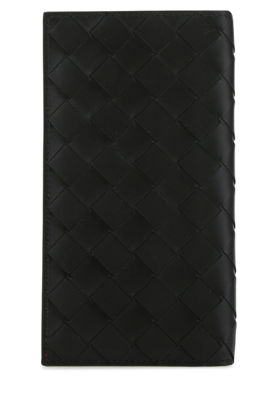 Shop Bottega Veneta Black Leather Wallet  Black  Uomo Tu