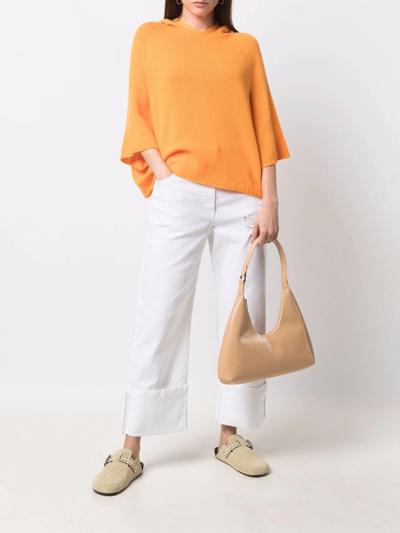 Fabiana Filippi Hooded Cashmere Jumper In Orange