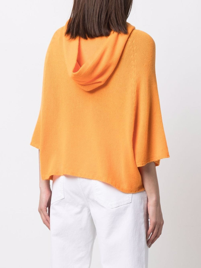 Fabiana Filippi Hooded Cashmere Jumper In Orange