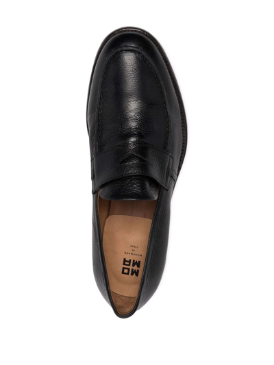 Shop Moma Penny-slot Leather Loafers In Schwarz