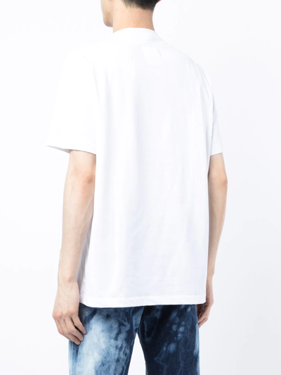 Doublet Graphic-print Cotton T-shirt In Weiss