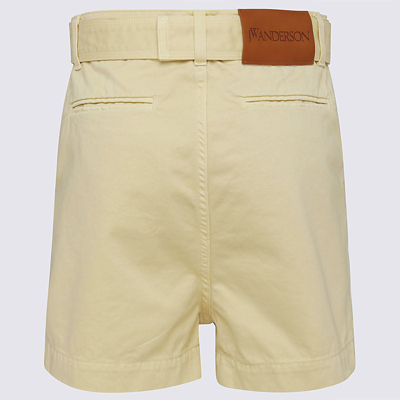 Shop Jw Anderson Ecru Cotton Shorts In Beige