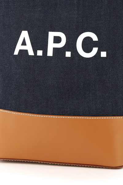 Shop Apc A.p.c. Axelle Denim Small Tote Bag In Mixed Colours